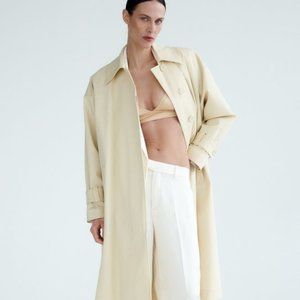 ZARA OVERSIZED TRENCH LIMITED EDITION IVORY  (NWT)